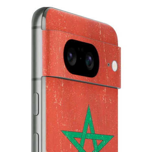 Morocco Flag Distressed Google Pixel 8 Skin